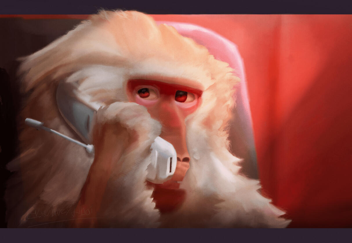 Monke on da phone