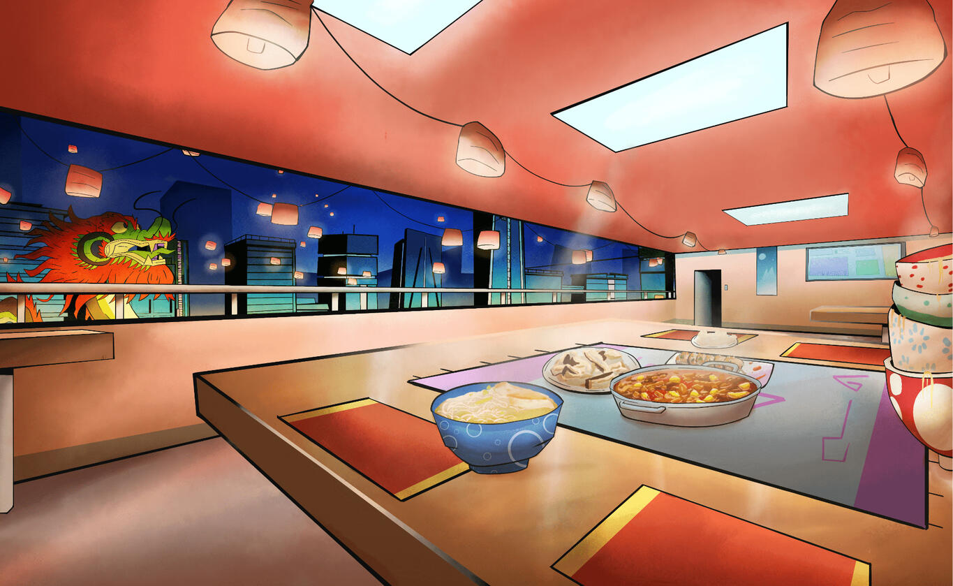 Lunar new years restaurant