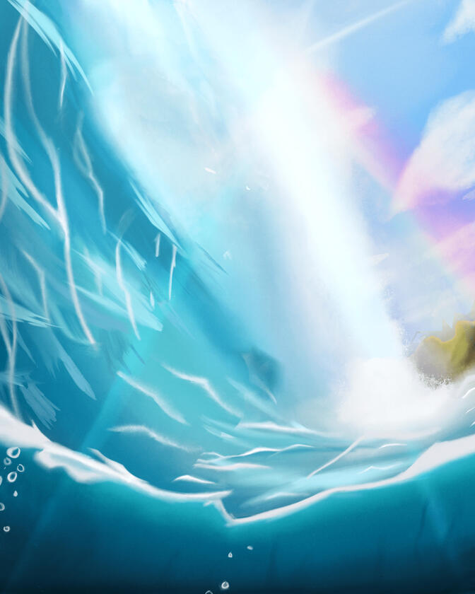 crashing sea